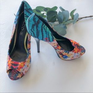 Aldo Colorful Open Toe Pumps